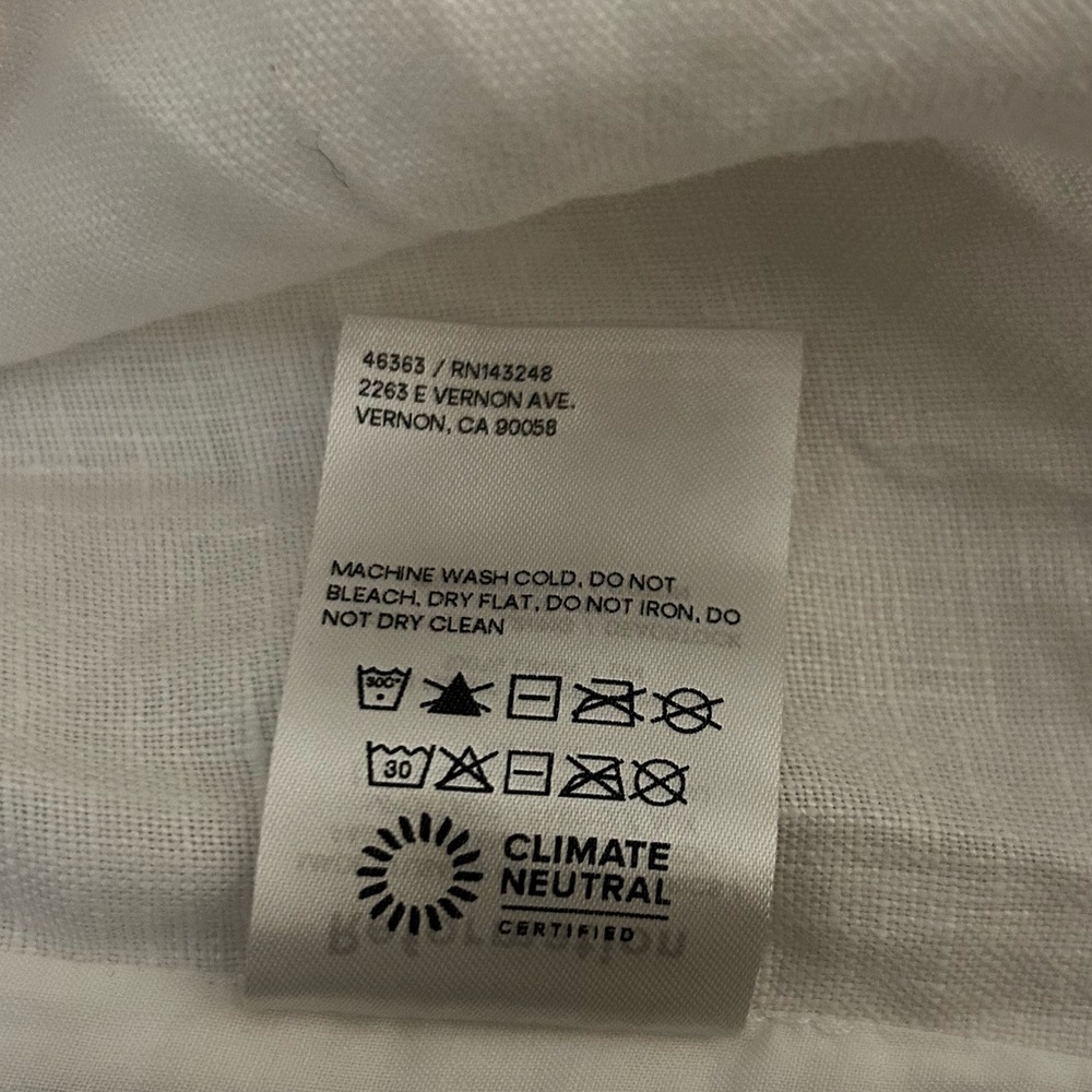 Reformation Kerrigan Linen Dress - White - Size 8 - Picture 9 of 11